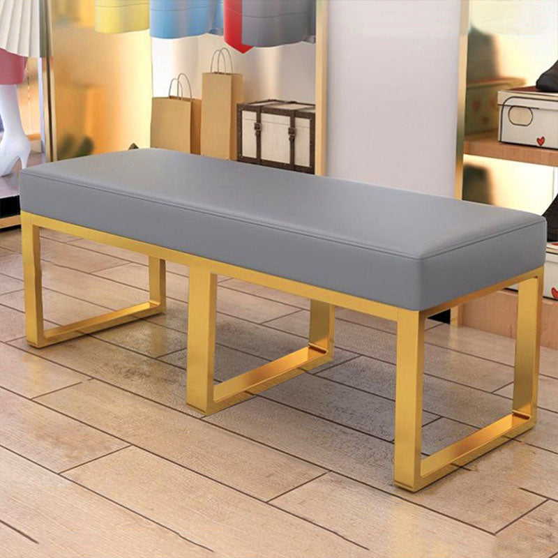 Modern Cushioned Seating Bench Rectangle Entryway and Bedroom Bench
