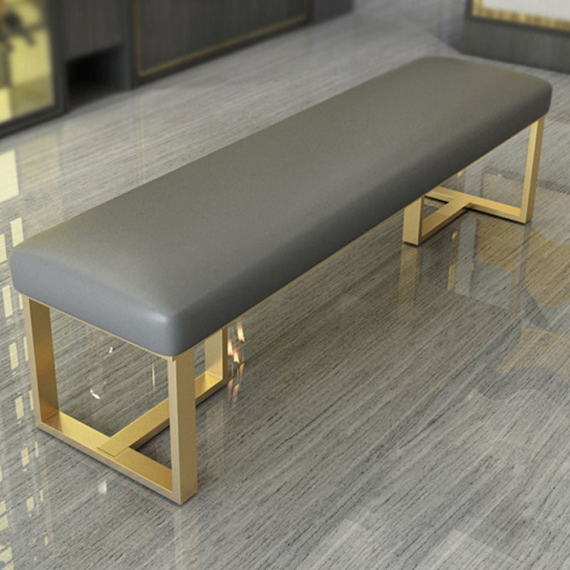 Modern Cushioned Seating Bench Rectangle Entryway and Bedroom Bench