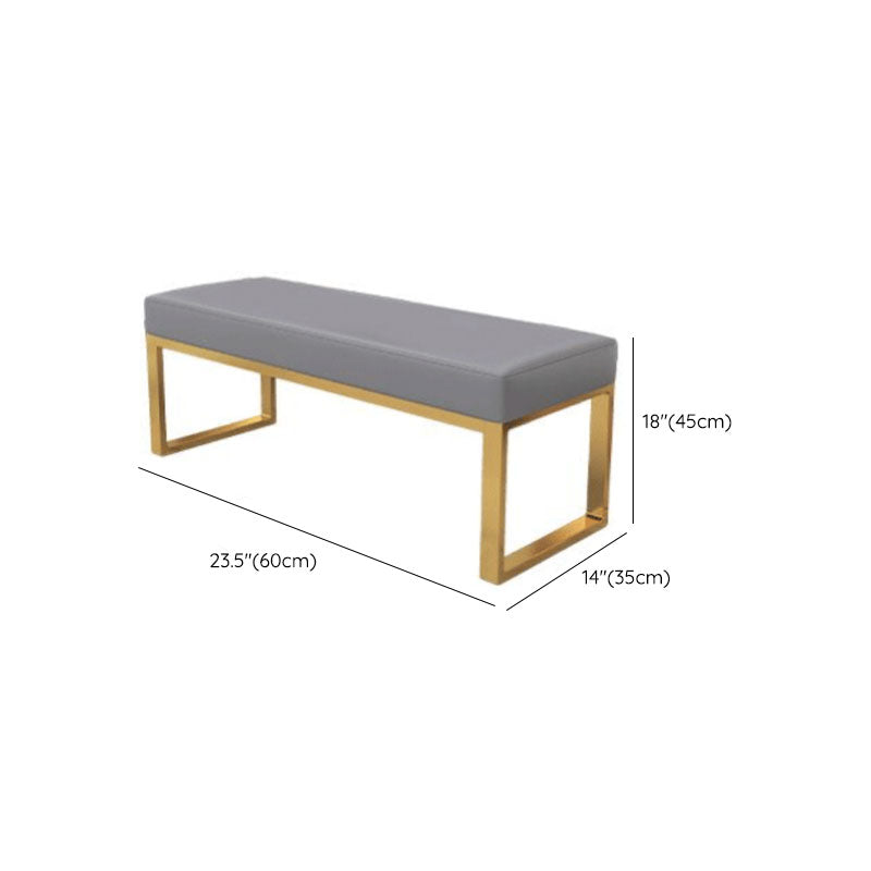 Modern Cushioned Seating Bench Rectangle Entryway and Bedroom Bench