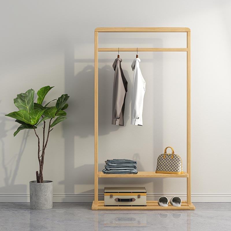 Contemporary Storage Wardrobe Bedroom Wooden Armoire with Shelves