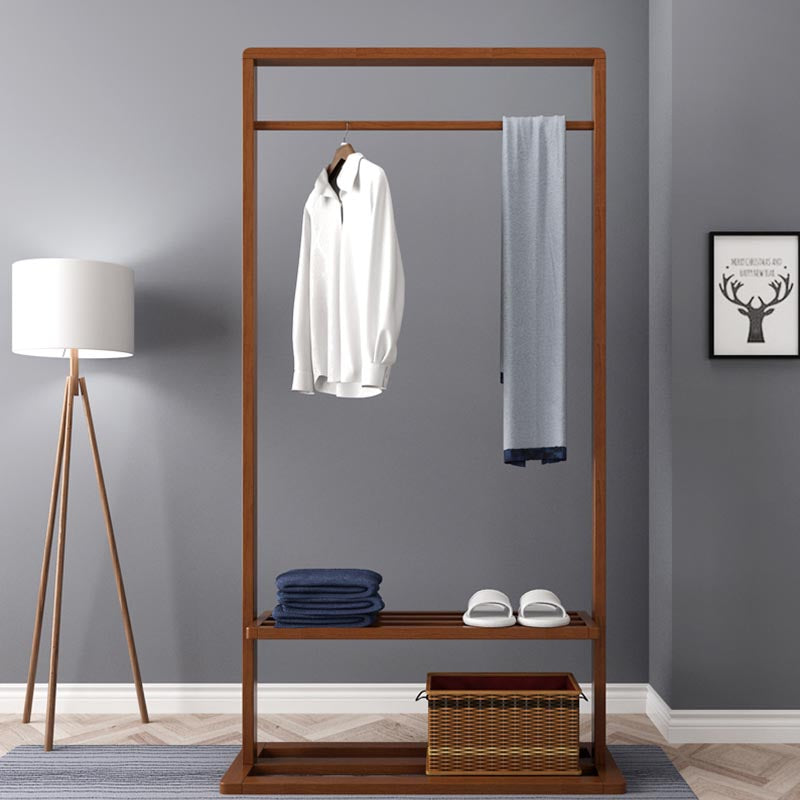 Contemporary Storage Wardrobe Bedroom Wooden Armoire with Shelves