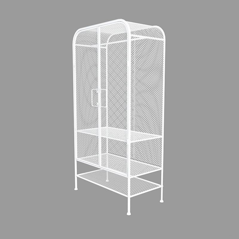 Industrial Style Wardrobe Bedroom Metal Wardrobe Closet with Doors