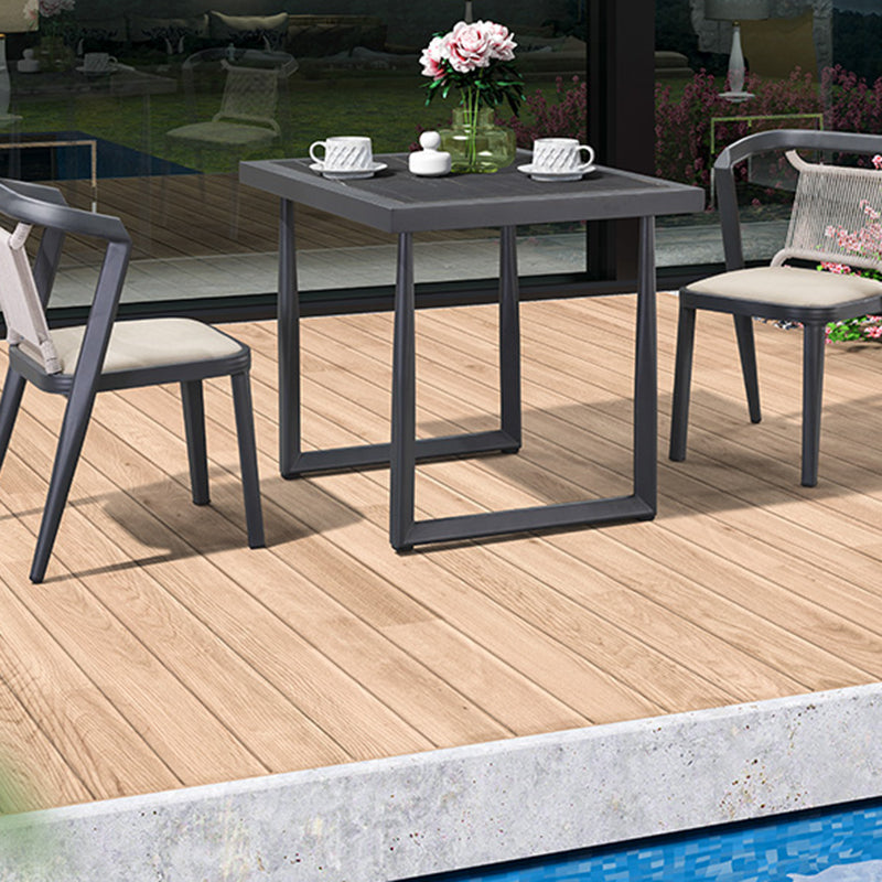 Modern Style Bistro Set 2/3 Pcs Wooden Top Metal Base Bistro Set