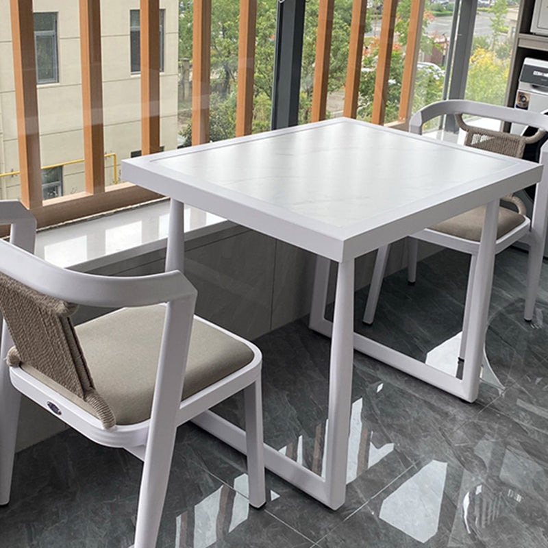 Modern Style Bistro Set 2/3 Pcs Wooden Top Metal Base Bistro Set