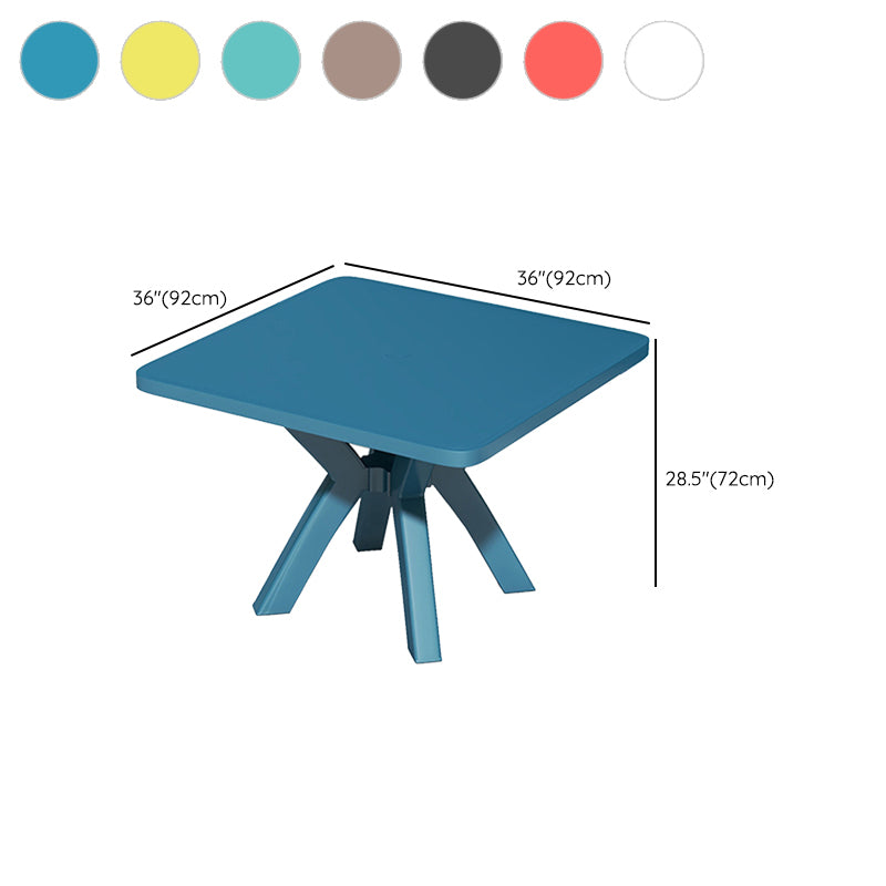 Modern Square Patio Dining Table 1/5 PCS Dining Set with Acrylic  Chairs for Outdoors