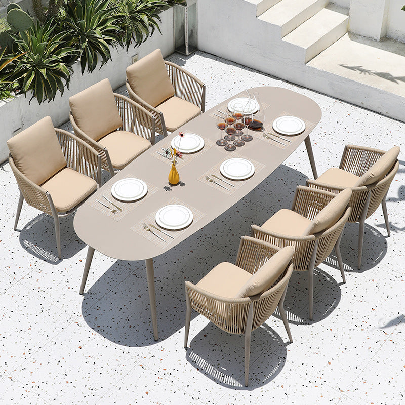 Modern Water Resistant Patio Table Set 1/3/5/7/9 Pcs Wicker Dining Table Set