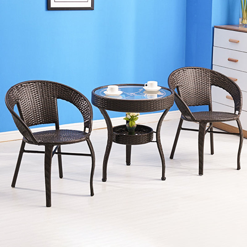 Matte Finish Outdoor Patio Set 1/3 Pcs Modern Dining Table Set