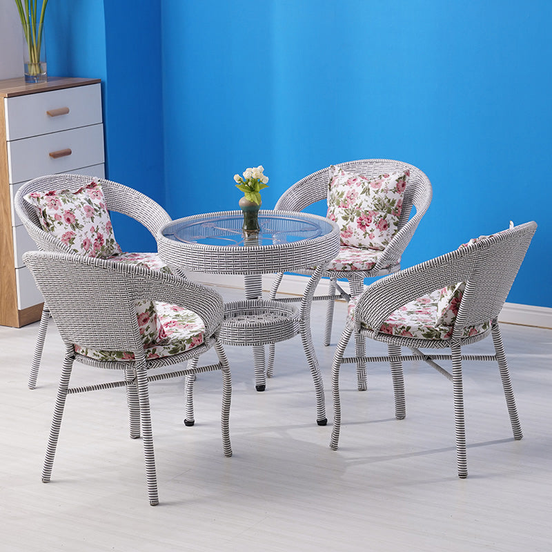 Matte Finish Outdoor Patio Set 1/3 Pcs Modern Dining Table Set