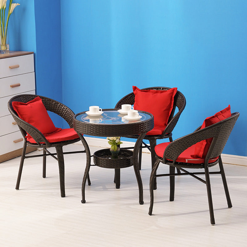 Matte Finish Outdoor Patio Set 1/3 Pcs Modern Dining Table Set