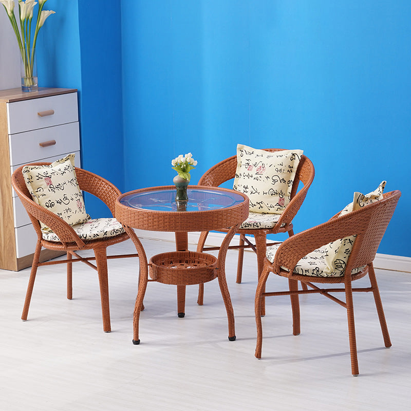 Matte Finish Outdoor Patio Set 1/3 Pcs Modern Dining Table Set