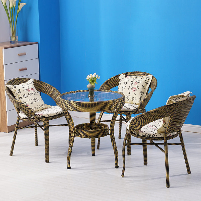 Matte Finish Outdoor Patio Set 1/3 Pcs Modern Dining Table Set