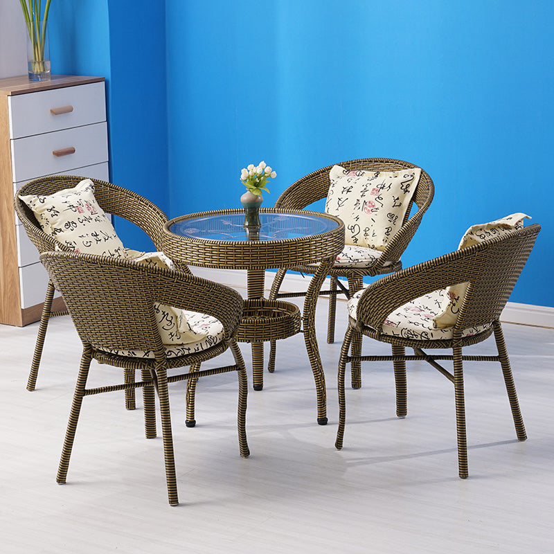 Matte Finish Outdoor Patio Set 1/3 Pcs Modern Dining Table Set