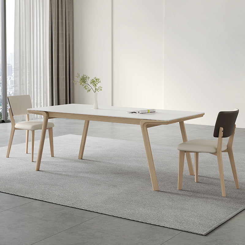 Solid Wood 4 Legs Dining Table Rectangle Dining Table for Dining Room