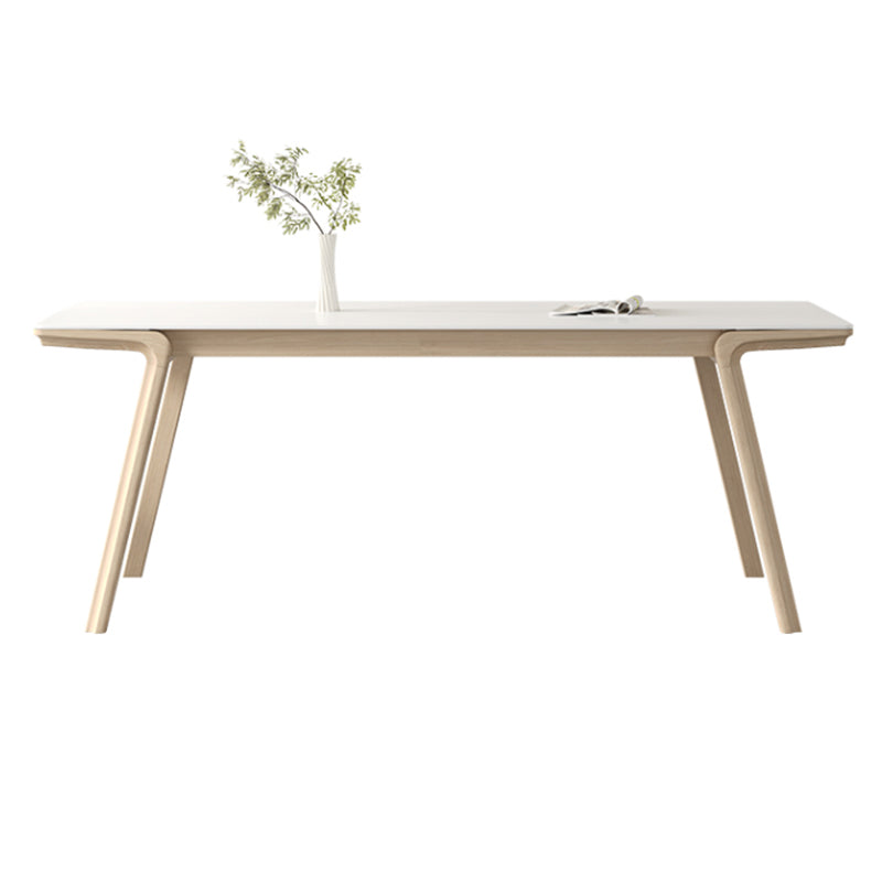 Solid Wood 4 Legs Dining Table Rectangle Dining Table for Dining Room