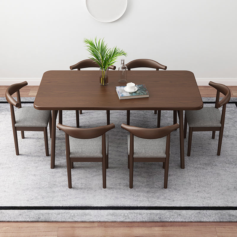 Modern Rectangle Wood Dining Table Wooden Legs for Dining Room