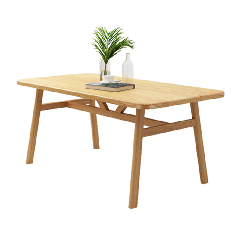 Modern Rectangle Wood Dining Table Wooden Legs for Dining Room