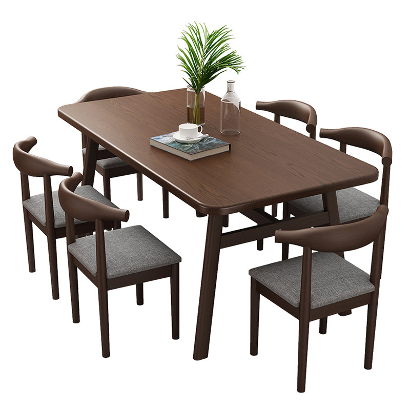Modern Rectangle Wood Dining Table Wooden Legs for Dining Room