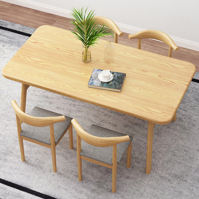 Modern Rectangle Wood Dining Table Wooden Legs for Dining Room