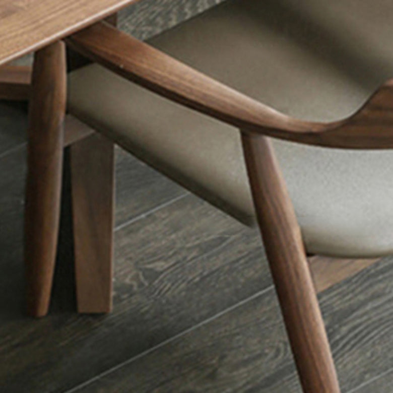 Wood Double Pedestal Dining Table Set 1/4/5 Pieces Dining Set for Kitchen