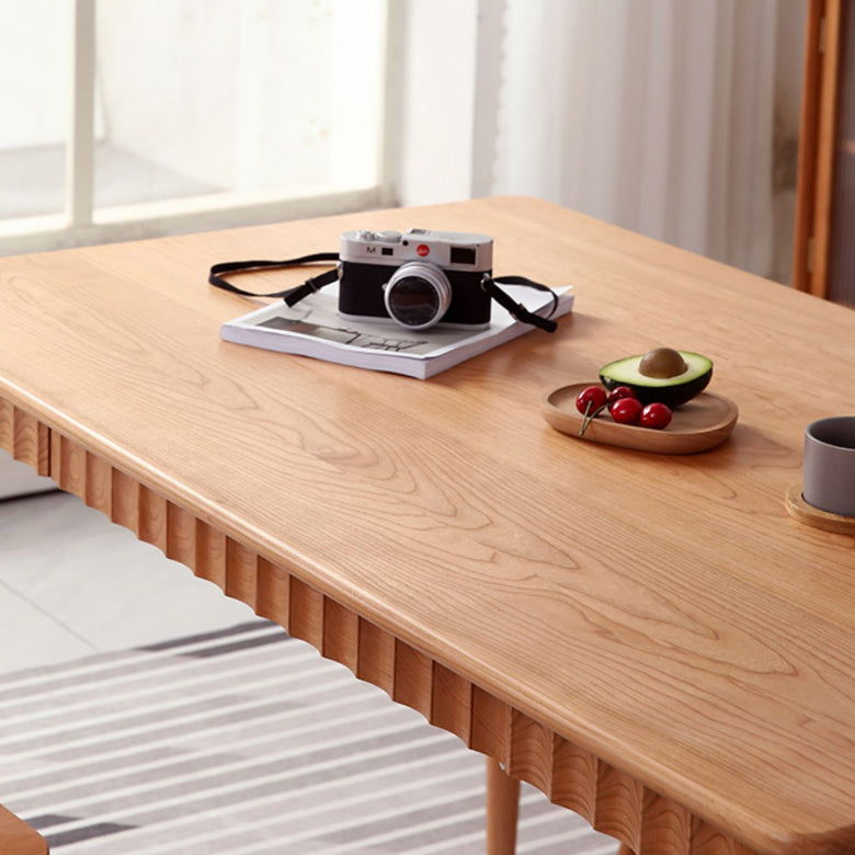 1/4/5 Pieces Dining Room Furniture Set Solid Wood Table and Bench Set