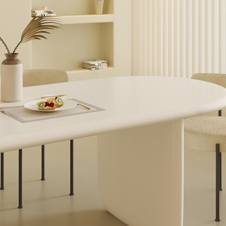 Oval 1/2/5 Piece Dining Table Sets Contemporary White Dining Room Set