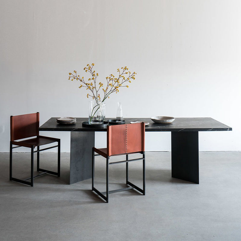 Industrial Side Chair Metal Open Back Dining Chair for Indoor