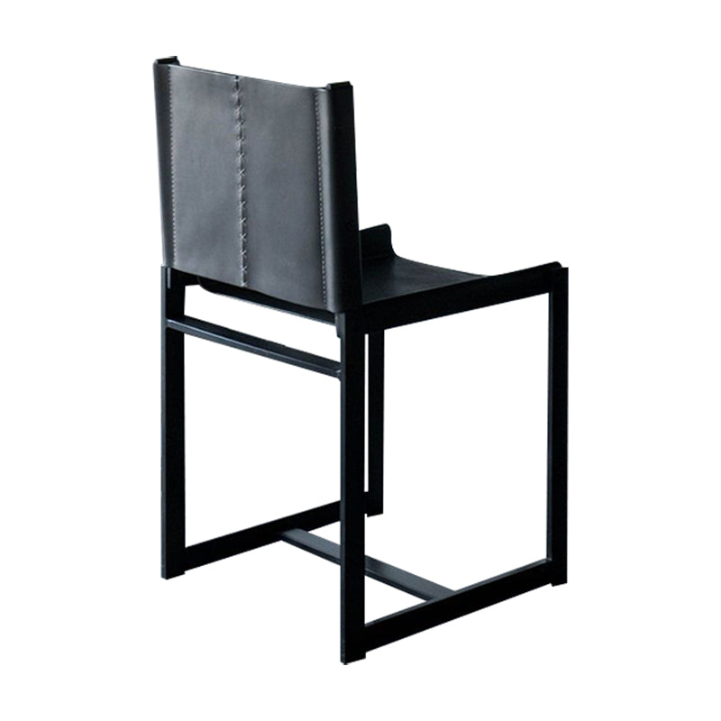 Industrial Side Chair Metal Open Back Dining Chair for Indoor