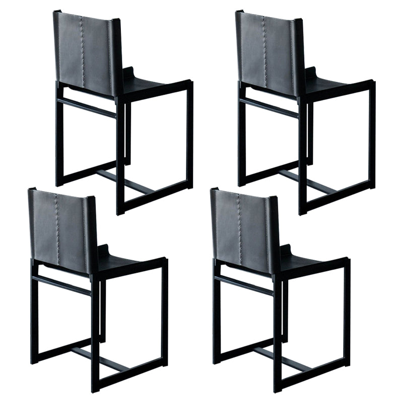 Industrial Side Chair Metal Open Back Dining Chair for Indoor