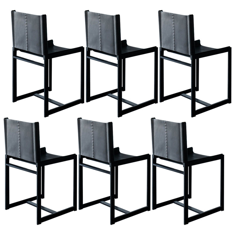 Industrial Side Chair Metal Open Back Dining Chair for Indoor