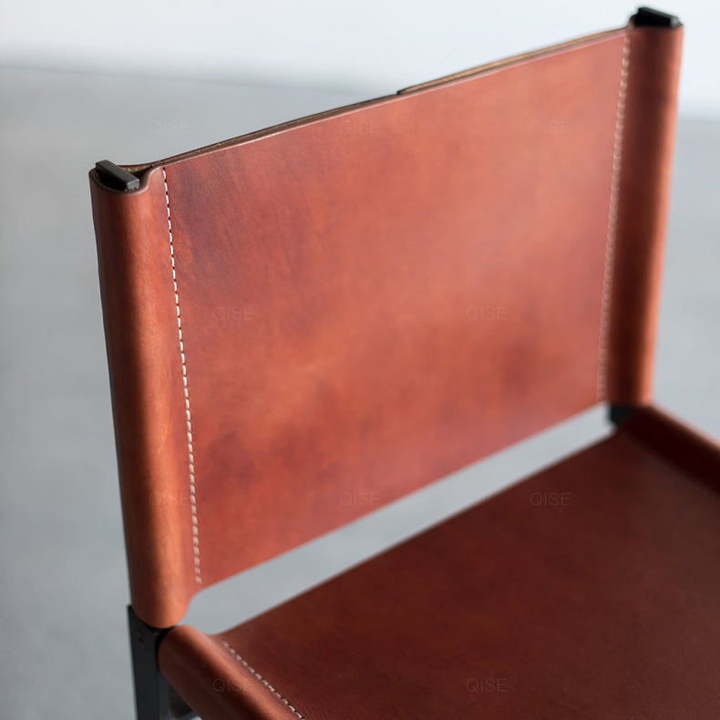 Industrial Side Chair Metal Open Back Dining Chair for Indoor