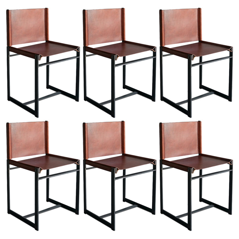 Industrial Side Chair Metal Open Back Dining Chair for Indoor