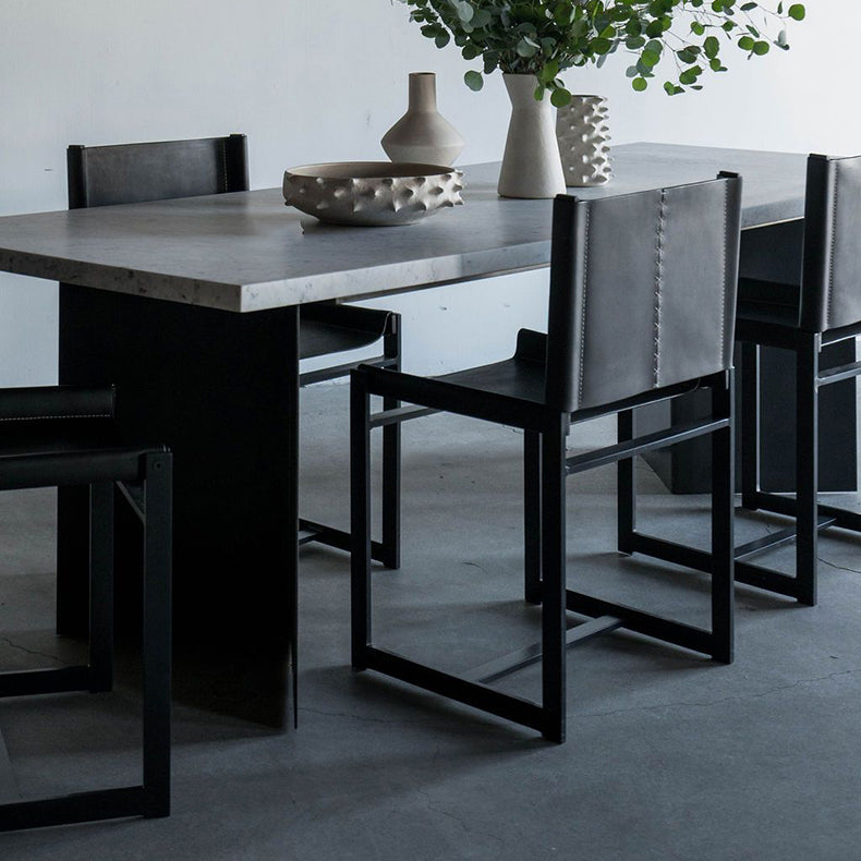 Industrial Side Chair Metal Open Back Dining Chair for Indoor