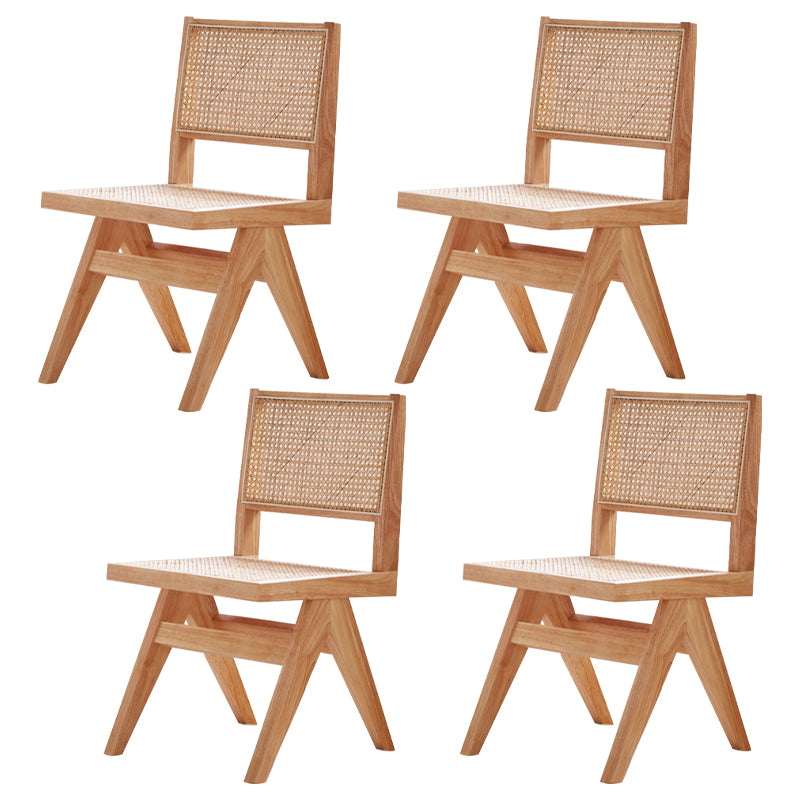Contemporary Side Chair Wood Open Back Dining Room Chair for Dining Room