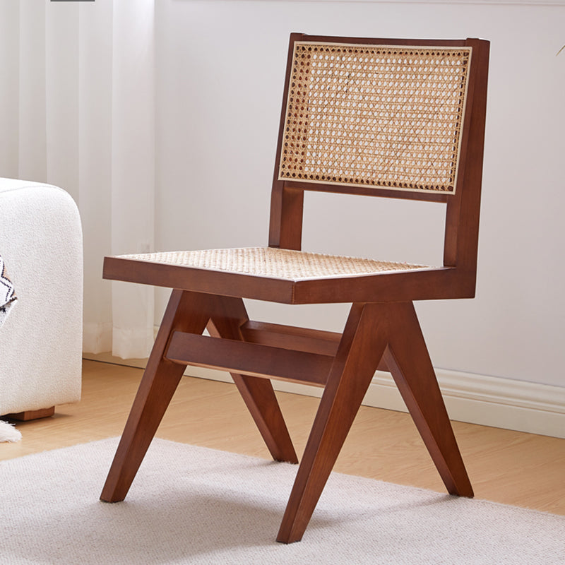 Contemporary Side Chair Wood Open Back Dining Room Chair for Dining Room