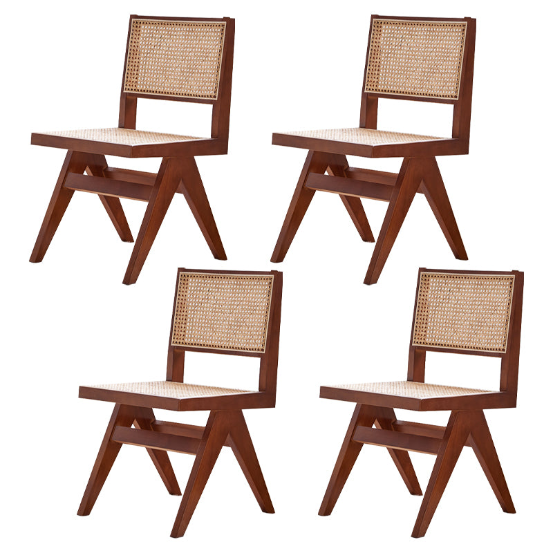 Contemporary Side Chair Wood Open Back Dining Room Chair for Dining Room