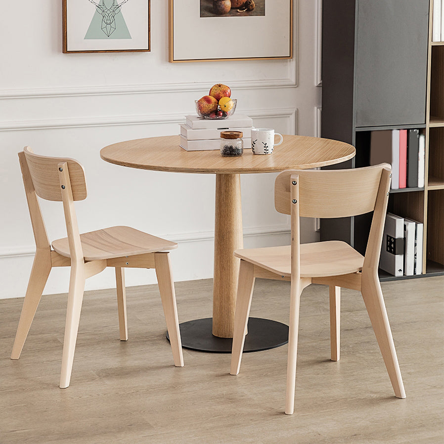 Contemporary Style Side Chair Wood Open Back Dining Room Chair for Dining Room