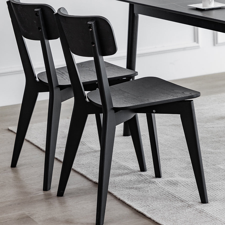 Contemporary Style Side Chair Wood Open Back Dining Room Chair for Dining Room