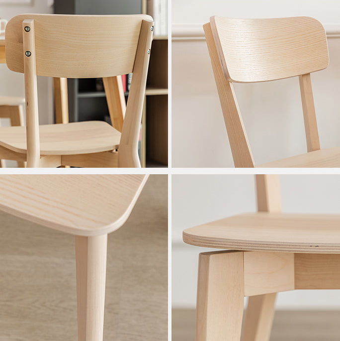 Contemporary Style Side Chair Wood Open Back Dining Room Chair for Dining Room