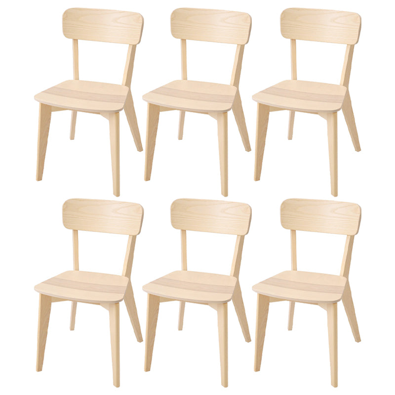 Contemporary Style Side Chair Wood Open Back Dining Room Chair for Dining Room