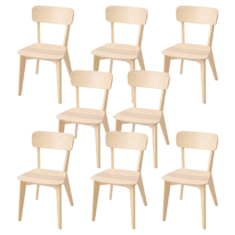 Contemporary Style Side Chair Wood Open Back Dining Room Chair for Dining Room