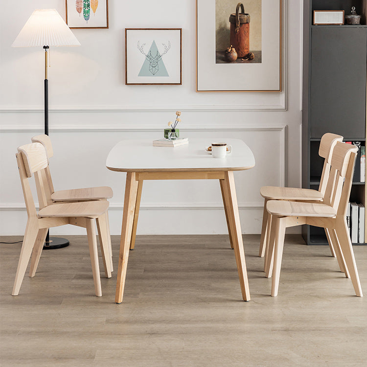 Contemporary Style Side Chair Wood Open Back Dining Room Chair for Dining Room
