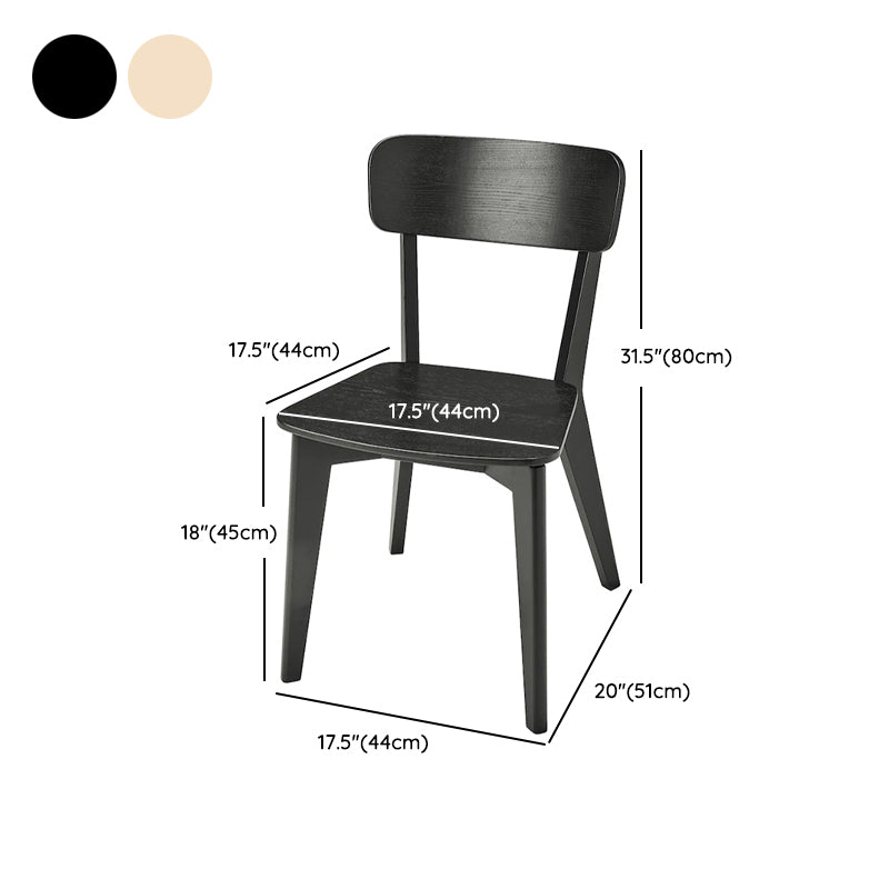 Contemporary Style Side Chair Wood Open Back Dining Room Chair for Dining Room