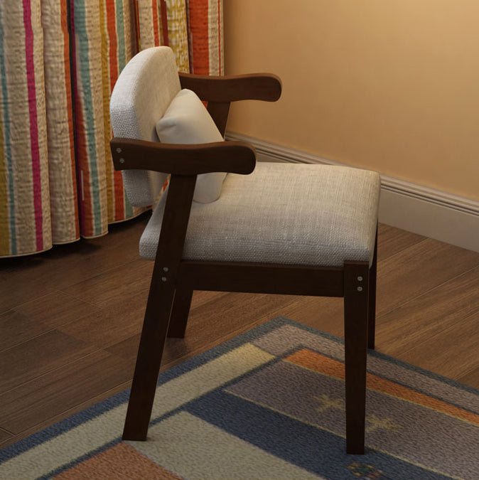 Contemporary Style Arm Chair Wood Open Back Dining Chairs for Indoor