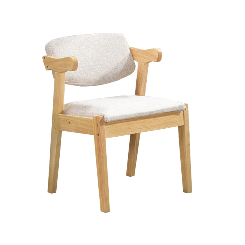 Contemporary Style Arm Chair Wood Open Back Dining Chairs for Indoor