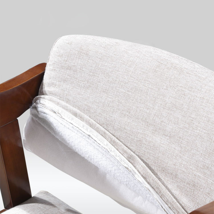 Contemporary Style Arm Chair Wood Open Back Dining Chairs for Indoor
