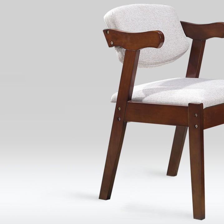 Contemporary Style Arm Chair Wood Open Back Dining Chairs for Indoor