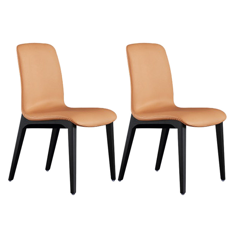 Contemporary Style Side Chair Wood Solid Back Dining Room Chair for Dining Room