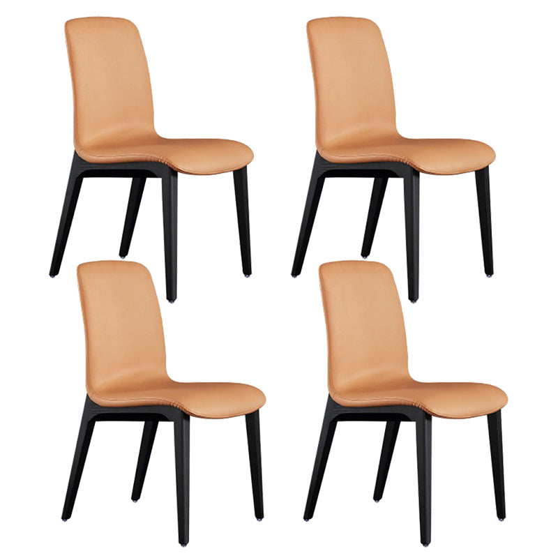 Contemporary Style Side Chair Wood Solid Back Dining Room Chair for Dining Room