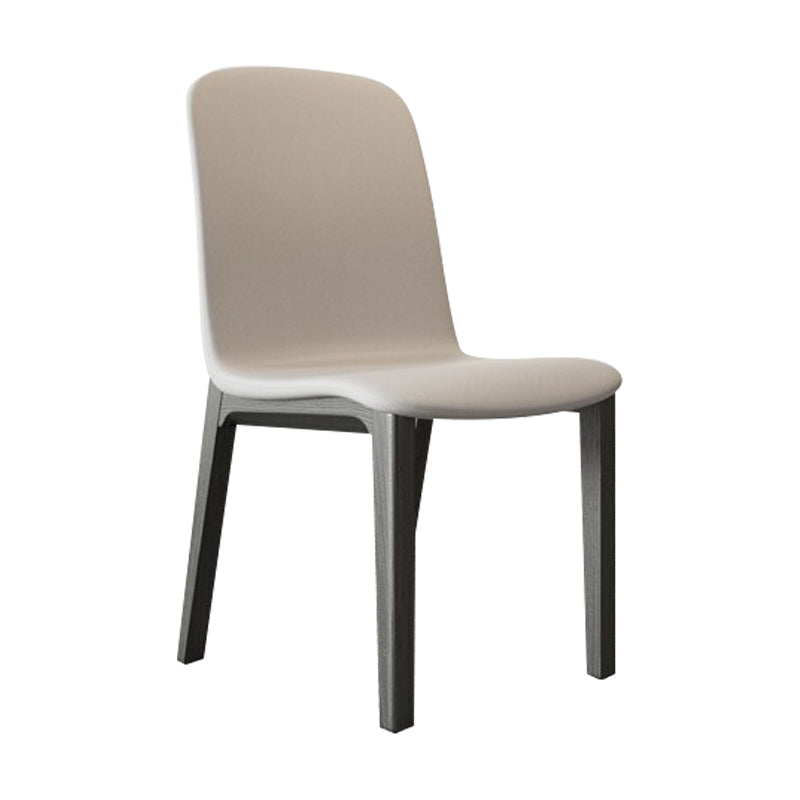 Contemporary Style Side Chair Wood Solid Back Dining Room Chair for Dining Room