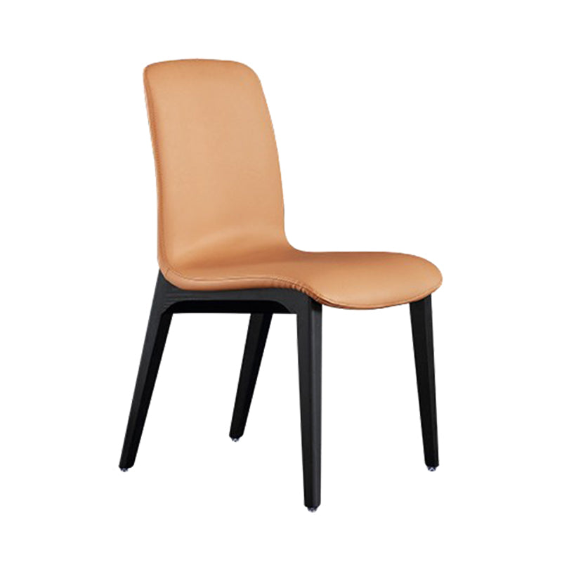 Contemporary Style Side Chair Wood Solid Back Dining Room Chair for Dining Room